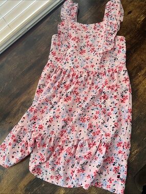 Tommy Hilfiger Pink Floral Ruffle Sundress